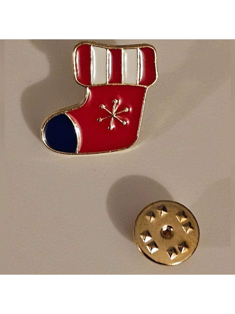 Handmade Enamel Pin Patriotic Brooch Red Blue white 1" Holiday jewelry - Picture 12 of 17